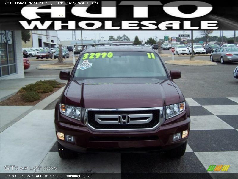 Dark Cherry Pearl / Beige 2011 Honda Ridgeline RTL