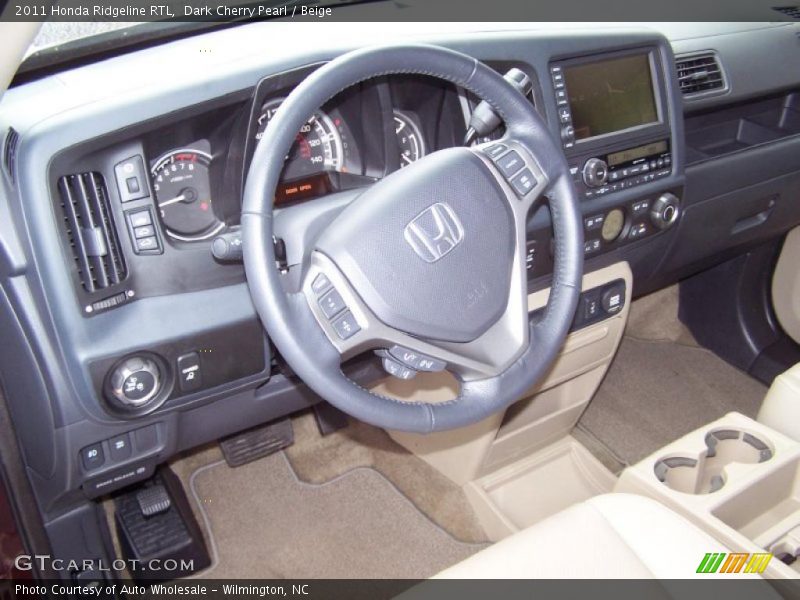 Dark Cherry Pearl / Beige 2011 Honda Ridgeline RTL