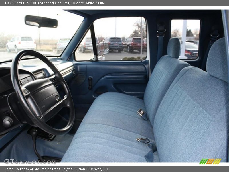 Oxford White / Blue 1994 Ford F150 XL Extended Cab 4x4