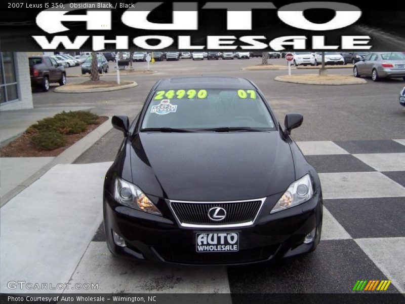 Obsidian Black / Black 2007 Lexus IS 350