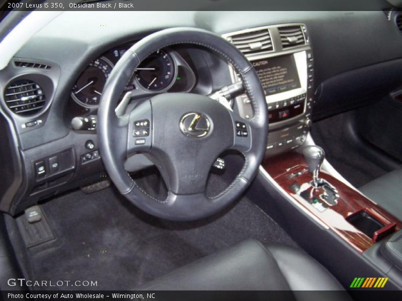 Obsidian Black / Black 2007 Lexus IS 350