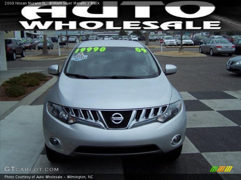 Brilliant Silver Metallic / Black 2009 Nissan Murano SL
