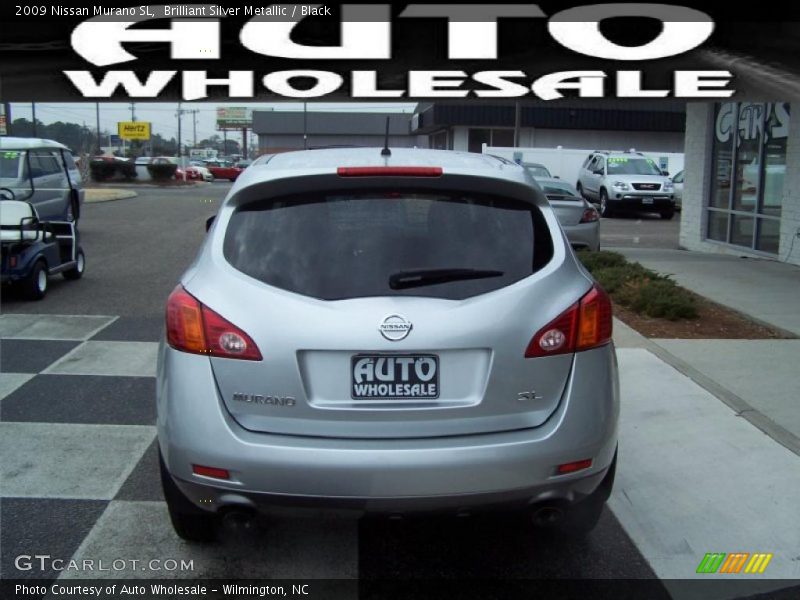 Brilliant Silver Metallic / Black 2009 Nissan Murano SL