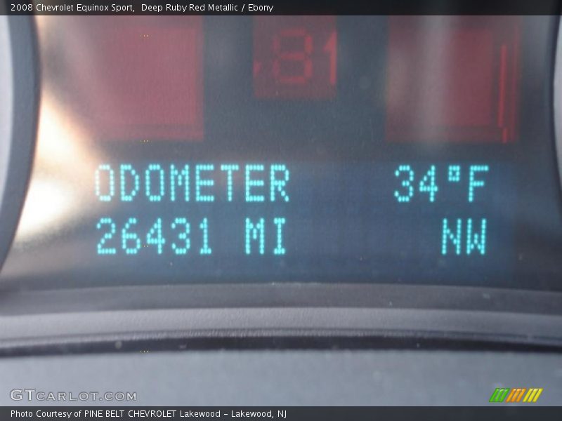 Deep Ruby Red Metallic / Ebony 2008 Chevrolet Equinox Sport