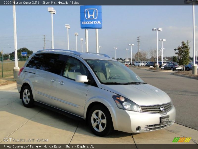 Silver Mist Metallic / Beige 2007 Nissan Quest 3.5 S
