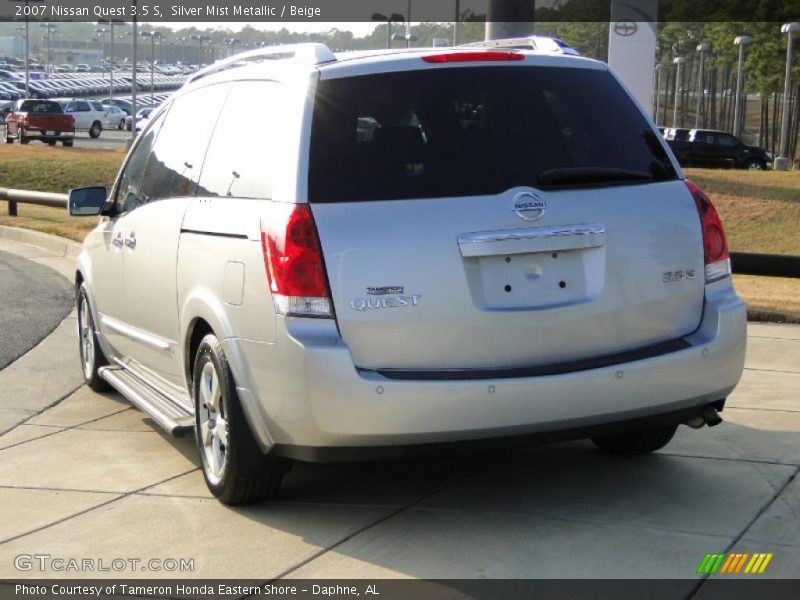 Silver Mist Metallic / Beige 2007 Nissan Quest 3.5 S