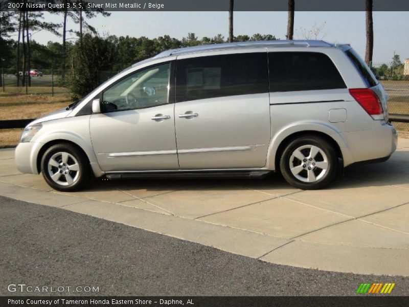 Silver Mist Metallic / Beige 2007 Nissan Quest 3.5 S