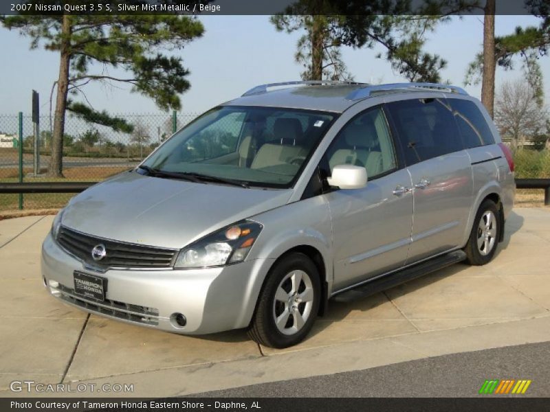 Silver Mist Metallic / Beige 2007 Nissan Quest 3.5 S