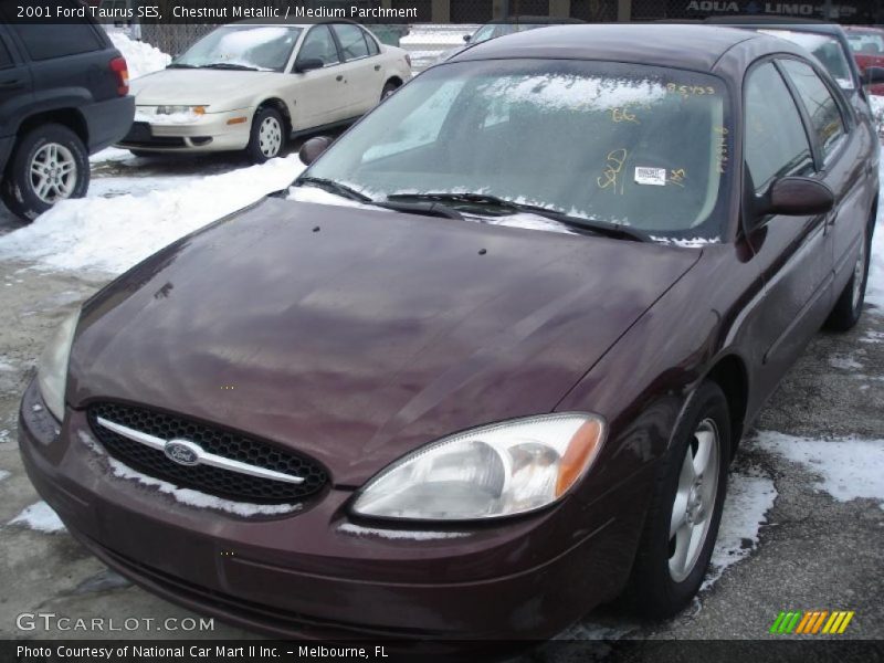 Chestnut Metallic / Medium Parchment 2001 Ford Taurus SES