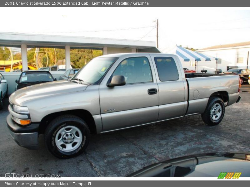 Light Pewter Metallic / Graphite 2001 Chevrolet Silverado 1500 Extended Cab