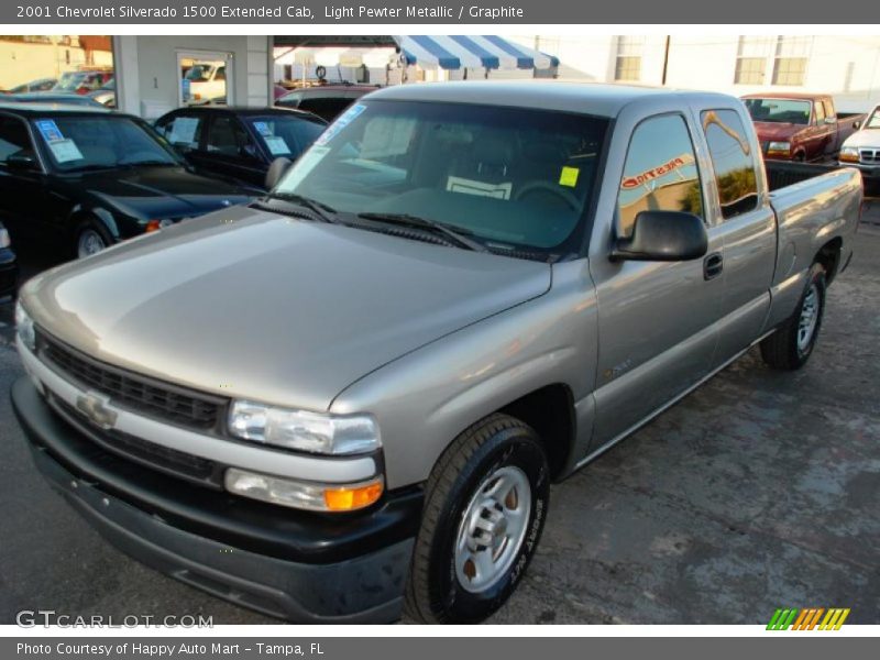 Light Pewter Metallic / Graphite 2001 Chevrolet Silverado 1500 Extended Cab