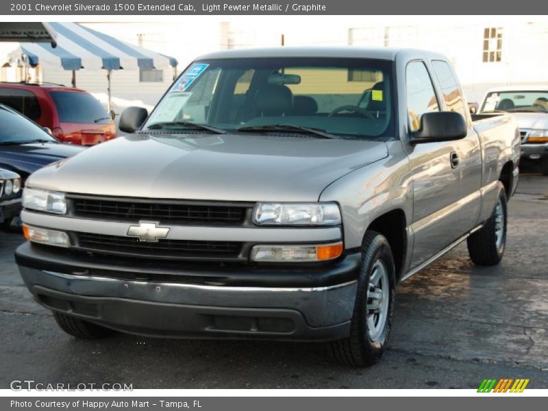 Light Pewter Metallic / Graphite 2001 Chevrolet Silverado 1500 Extended Cab