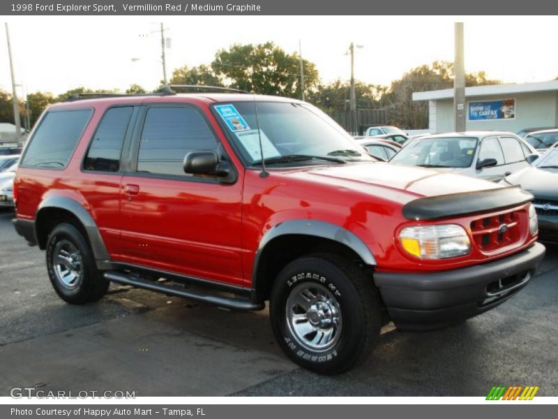 Vermillion Red / Medium Graphite 1998 Ford Explorer Sport