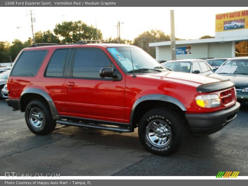 Vermillion Red / Medium Graphite 1998 Ford Explorer Sport