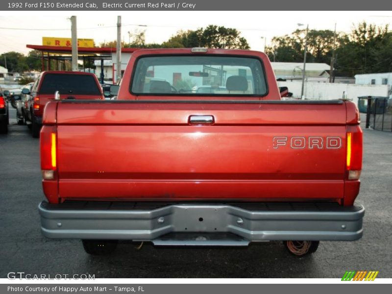 Electric Current Red Pearl / Grey 1992 Ford F150 Extended Cab