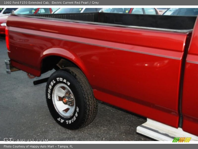 Electric Current Red Pearl / Grey 1992 Ford F150 Extended Cab