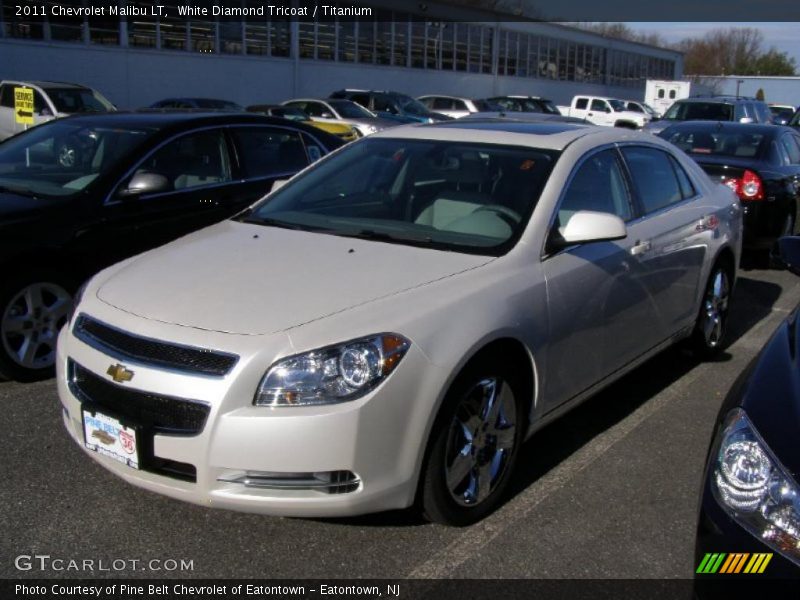 White Diamond Tricoat / Titanium 2011 Chevrolet Malibu LT