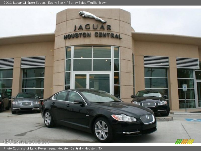 Ebony Black / Barley Beige/Truffle Brown 2011 Jaguar XF Sport Sedan