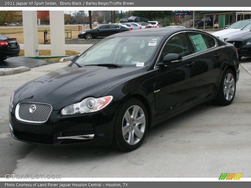 Ebony Black / Barley Beige/Truffle Brown 2011 Jaguar XF Sport Sedan