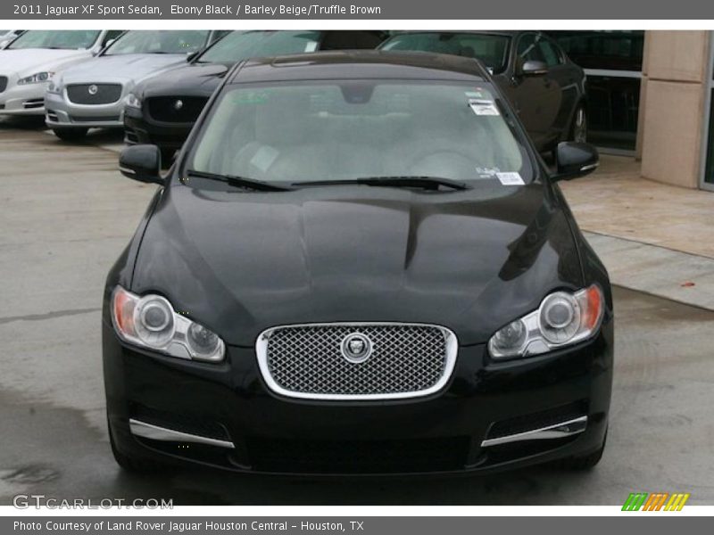Ebony Black / Barley Beige/Truffle Brown 2011 Jaguar XF Sport Sedan