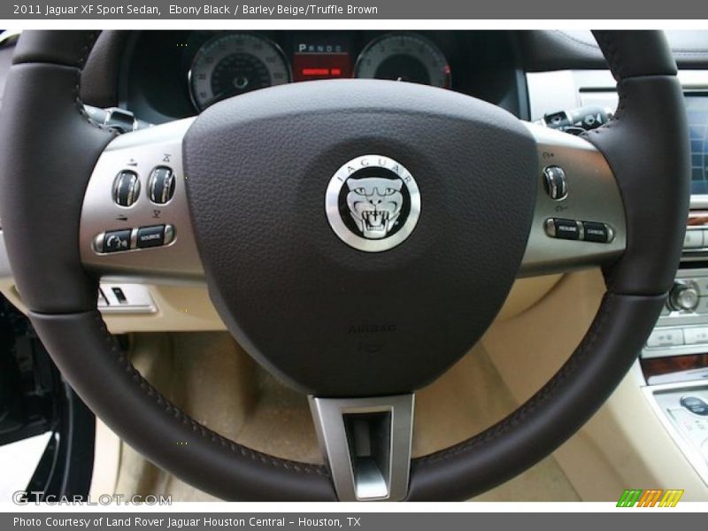 Ebony Black / Barley Beige/Truffle Brown 2011 Jaguar XF Sport Sedan