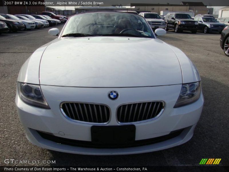 Alpine White / Saddle Brown 2007 BMW Z4 3.0si Roadster