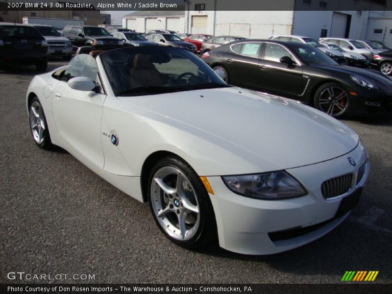 Alpine White / Saddle Brown 2007 BMW Z4 3.0si Roadster