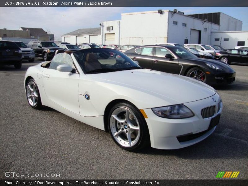 Alpine White / Saddle Brown 2007 BMW Z4 3.0si Roadster