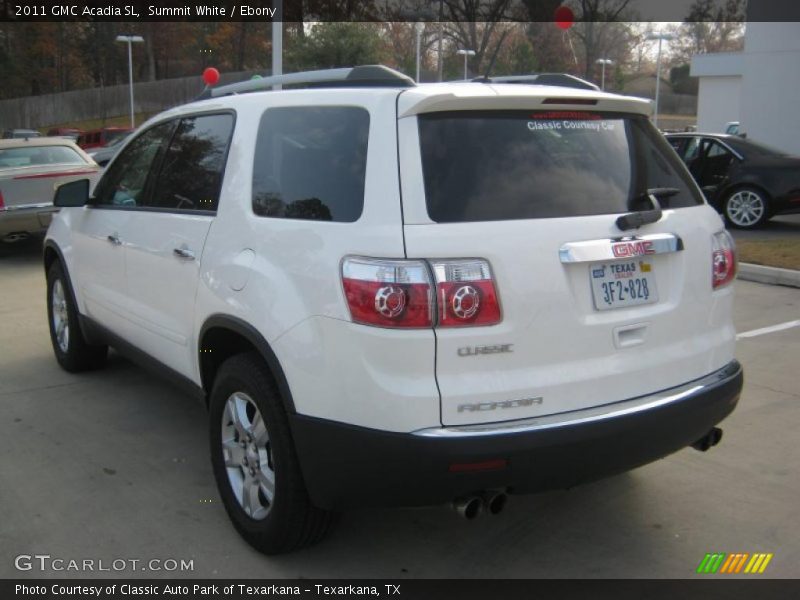 Summit White / Ebony 2011 GMC Acadia SL