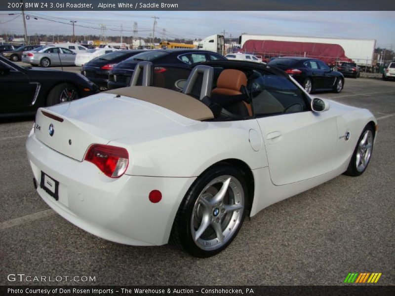 Alpine White / Saddle Brown 2007 BMW Z4 3.0si Roadster