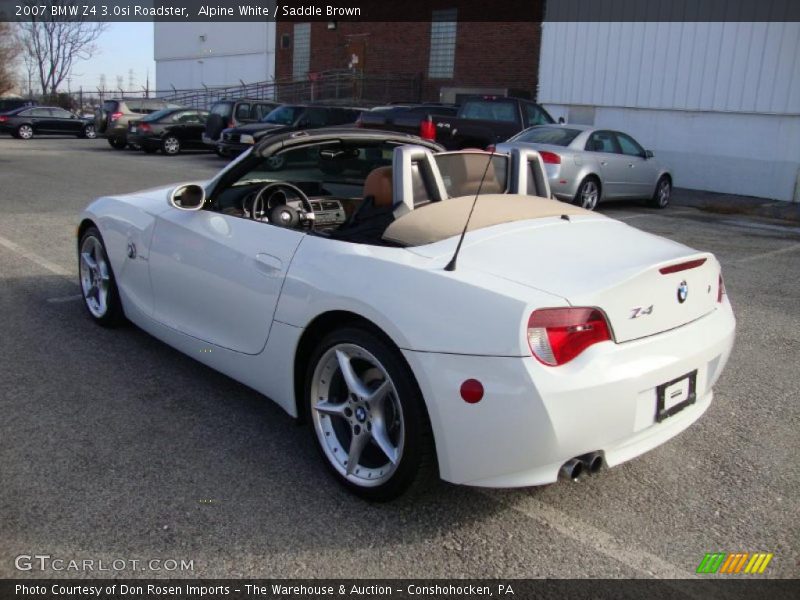 Alpine White / Saddle Brown 2007 BMW Z4 3.0si Roadster