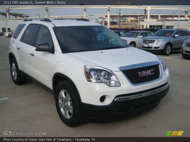 Summit White / Ebony 2011 GMC Acadia SL