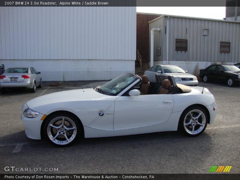 Alpine White / Saddle Brown 2007 BMW Z4 3.0si Roadster