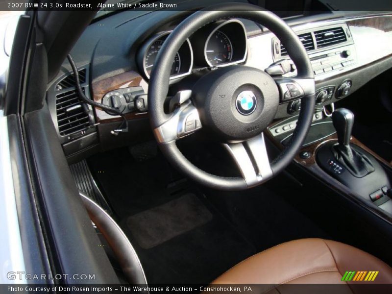 Alpine White / Saddle Brown 2007 BMW Z4 3.0si Roadster