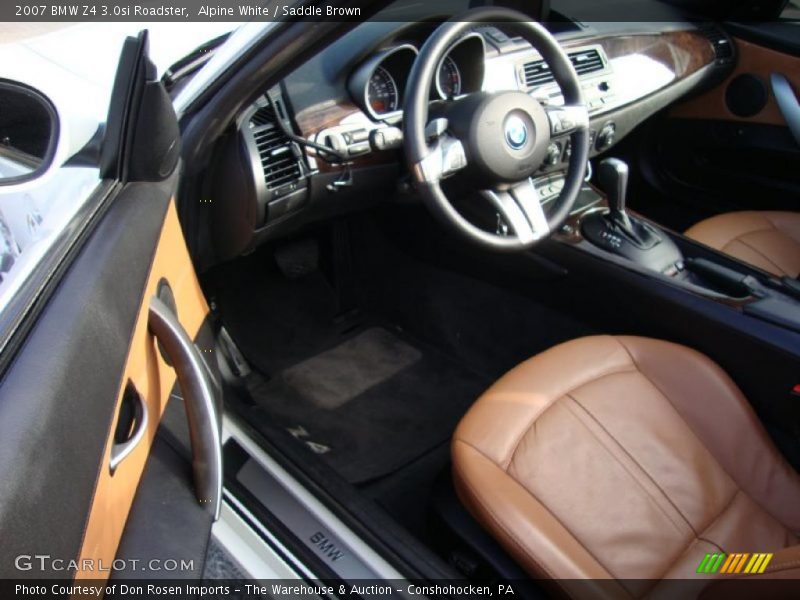 Alpine White / Saddle Brown 2007 BMW Z4 3.0si Roadster