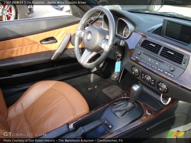 Alpine White / Saddle Brown 2007 BMW Z4 3.0si Roadster
