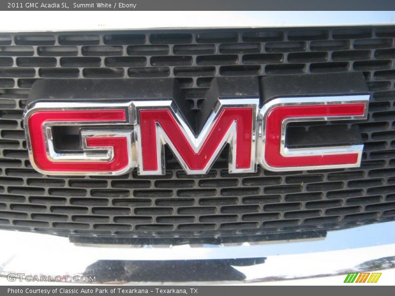 Summit White / Ebony 2011 GMC Acadia SL