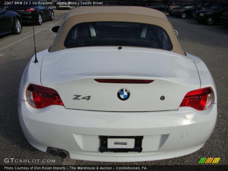 Alpine White / Saddle Brown 2007 BMW Z4 3.0si Roadster