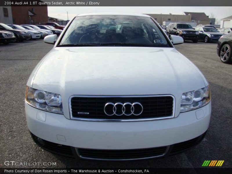 Arctic White / Ebony 2004 Audi A4 1.8T quattro Sedan