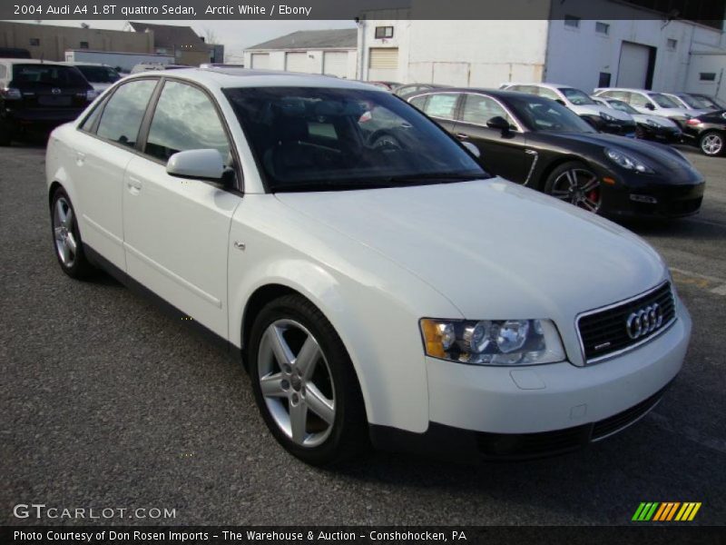 Arctic White / Ebony 2004 Audi A4 1.8T quattro Sedan