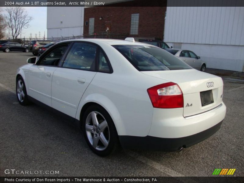 Arctic White / Ebony 2004 Audi A4 1.8T quattro Sedan