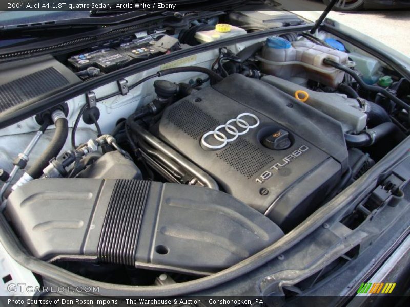 Arctic White / Ebony 2004 Audi A4 1.8T quattro Sedan