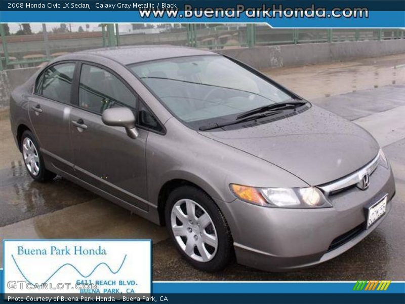 Galaxy Gray Metallic / Black 2008 Honda Civic LX Sedan