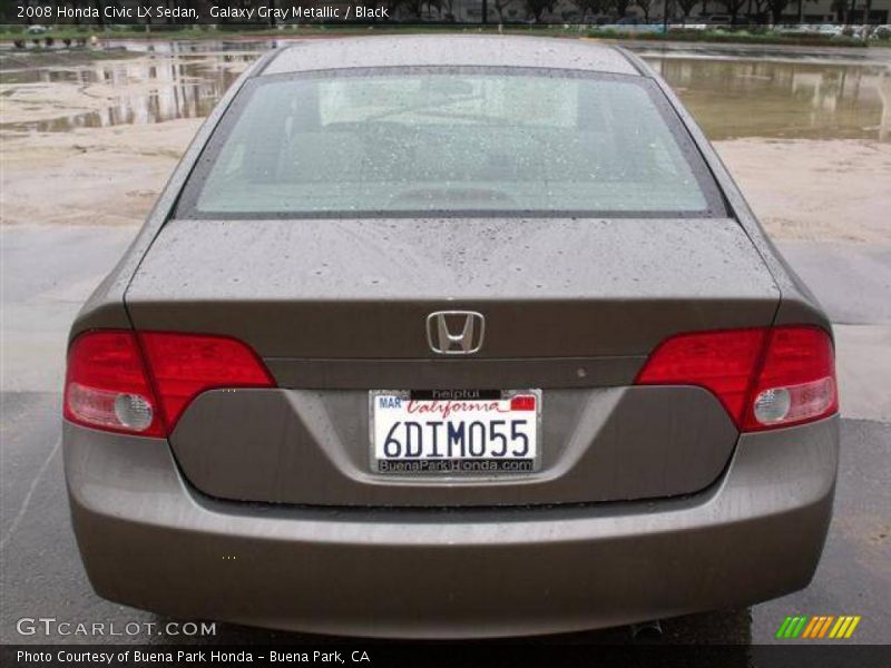 Galaxy Gray Metallic / Black 2008 Honda Civic LX Sedan