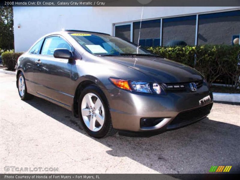 Galaxy Gray Metallic / Gray 2008 Honda Civic EX Coupe