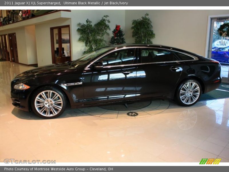Ultimate Black Metallic / Jet Black/Ivory 2011 Jaguar XJ XJL Supercharged