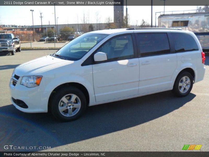 Stone White / Black/Light Graystone 2011 Dodge Grand Caravan Mainstreet