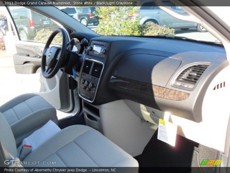 Stone White / Black/Light Graystone 2011 Dodge Grand Caravan Mainstreet