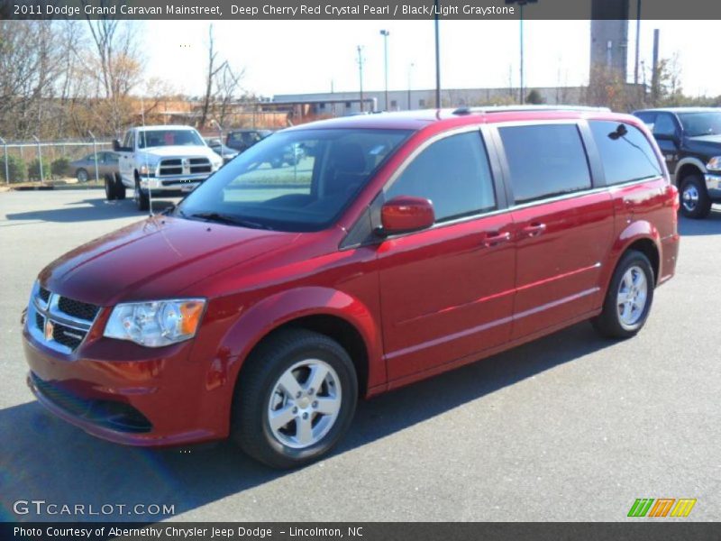 Deep Cherry Red Crystal Pearl / Black/Light Graystone 2011 Dodge Grand Caravan Mainstreet