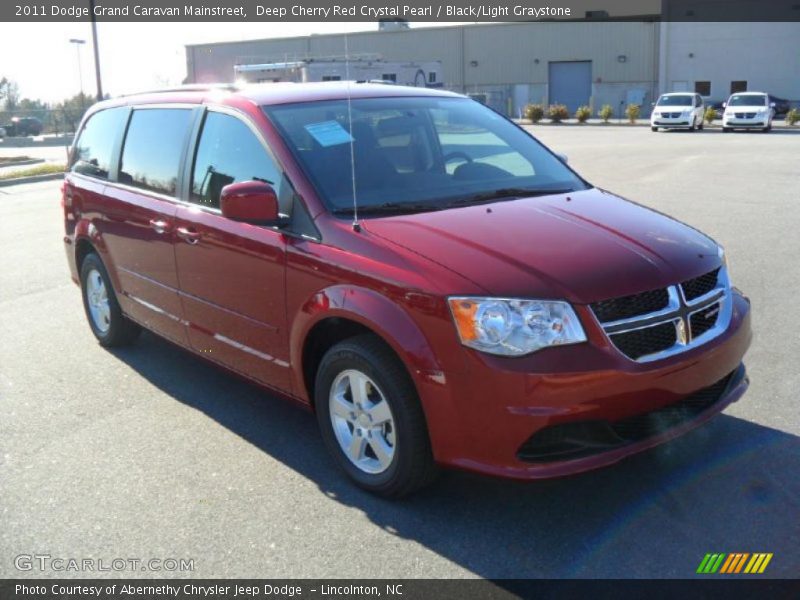 Deep Cherry Red Crystal Pearl / Black/Light Graystone 2011 Dodge Grand Caravan Mainstreet